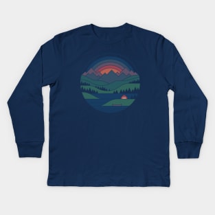 The Lake At Twilight Kids Long Sleeve T-Shirt